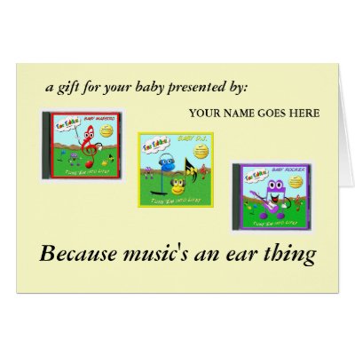 Baby D.J. Toon Cover, Toon Maestro CD, Toon Roc... Greeting Cards by Tune_Toddlers