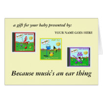 Baby D.J. Toon Cover, Toon Maestro CD, Toon Roc... Greeting Cards