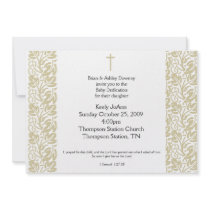 Baby Dedication Gender Neutral Baptism Invitation
