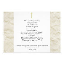 Baby Dedication Gender Neutral Baptism Invitation