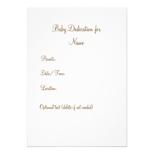 Baby Dedication Invitation - Blue w/ cross & ribbo