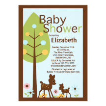 Baby Deer Boy Baby Shower Invitation
