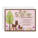 Baby Deer Girl Baby Shower Invitation