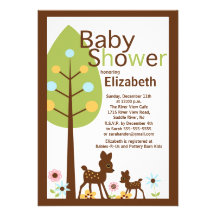 Baby Deer Neutral Baby Shower Invitation