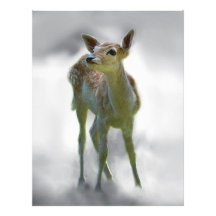 Baby deer's curiosity custom letterhead