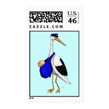 Baby Delivery Stork Stamps