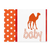 Baby Design Red Camel postcard