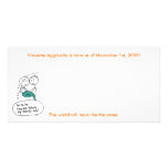 Baby Dictator (Teal &amp; Tangerine) Custom Photo Card