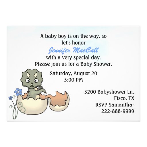 Baby Dinosaur Baby Shower Invitation