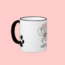 Baby Dog Paw Print Mug mugs