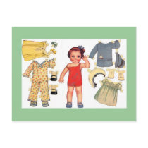 Baby Doll Paper Doll Postcards