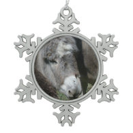 Baby Donkey Snowflake Ornament