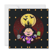 Baby Dracula halloween party invitations template