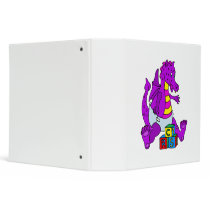 Baby Dragon with Blocks Vinyl Binders