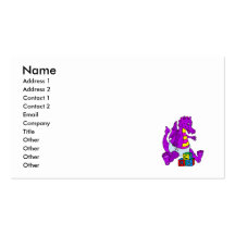 Baby Dragon with Blocks Business Card Templates