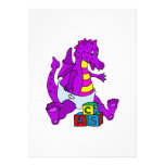 Baby Dragon with Blocks Invites
