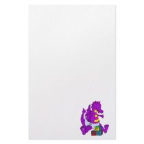 Baby Dragon with Blocks Stationery Paper