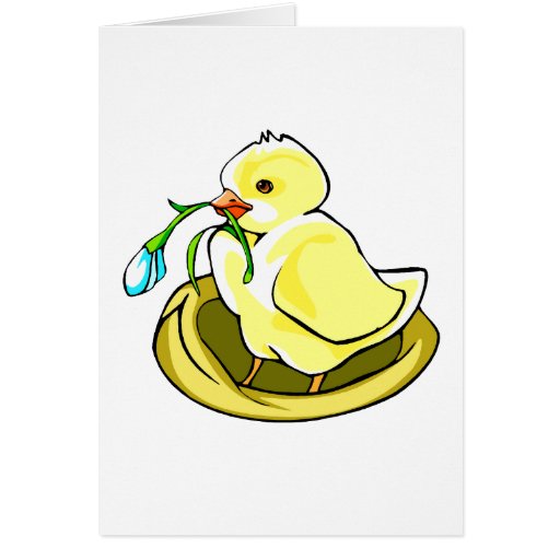 baby duck flower next card