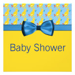Baby Ducks In Yellow & Blue Baby Shower invitations
