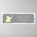 Baby Elephant  |  Baby Shower Banner posters