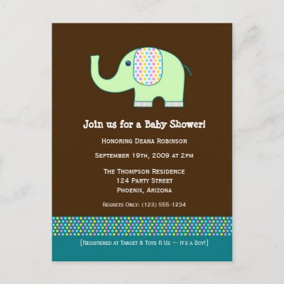 Baby Elephant Invitations