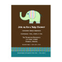 Baby Elephant Baby Shower Invitation postcards
