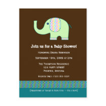 Baby Elephant Baby Shower Invitation postcards