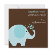 Baby Elephant Birth Announcement