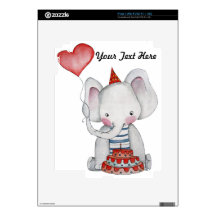 Baby Elephant Birthday iPad 2 Skin