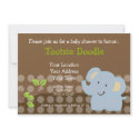 Baby Elephant Blue Boy Baby Shower Sprinkle invitations