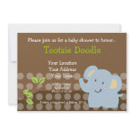 Baby Elephant Blue Boy Baby Shower Sprinkle invitations