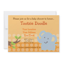 Baby Elephant Blue Boy Baby Shower Sprinkle invitations by tootsiedoodle Baby Elephant Blue Boy Baby Shower Sprinkle invitations