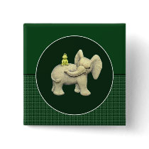 Baby Elephant & Frog buttons