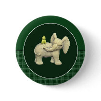 Baby Elephant & Frog buttons