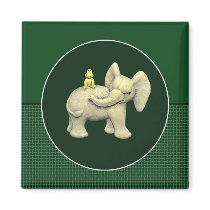 Baby Elephant & Frog magnets