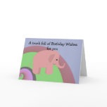 Baby Elephant Happy Birthday Greeting Card