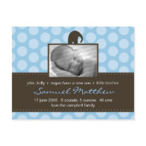 Baby Elephant Spotted Birth Announcement postcards