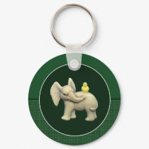 Baby Elephant & Yellow Duck keychains