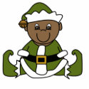 Baby Elf Ornament - African American photo sculptures by christmasshop Baby Elf Ornament - African American photo sculptures