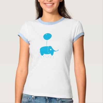 Baby Ellie Blue Rib T-Shirt by UniqueGiftExperience