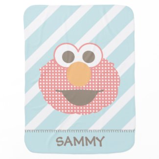 Baby Elmo Big Face Polka Dot Receiving Blankets
