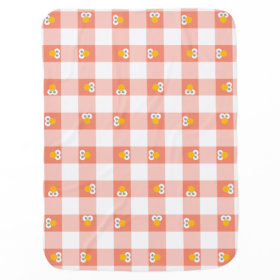 Baby Elmo Plaid Pattern Swaddle Blanket