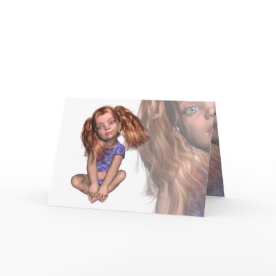 Baby Face Girl Invitation Greeting Cards by beverlytazangel