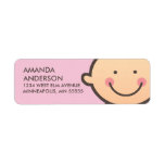 Baby Face Pink Return Address Labels labels
