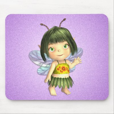 Baby Faerie Blossom Mousepad by mariannegilliand