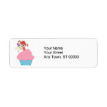baby fairy cupcake cherry on top return address label