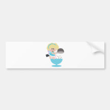baby fairy ice cream scoop sweetie bumper stickers