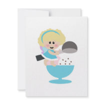 baby fairy ice cream scoop sweetie personalized invitations