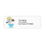 baby fairy ice cream scoop sweetie custom return address label