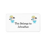 baby fairy ice cream scoop sweetie personalized address label